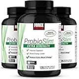 ProbioSlim Extra Strength Probiotic Supplement for Women and Men with 30 Billion CFUs and Green Tea Extract for Gut Health Support, Bloating and Gas Relief, 120 Count (Pack of 3)