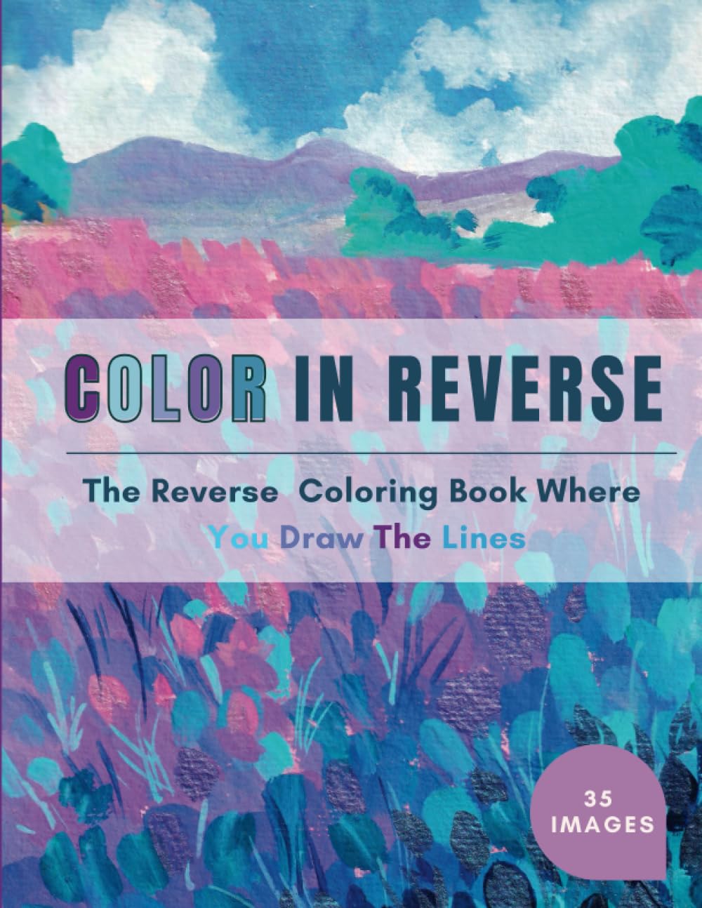 Livre de coloriage inversé aquarelle, une idée cadeau originale pour adulte