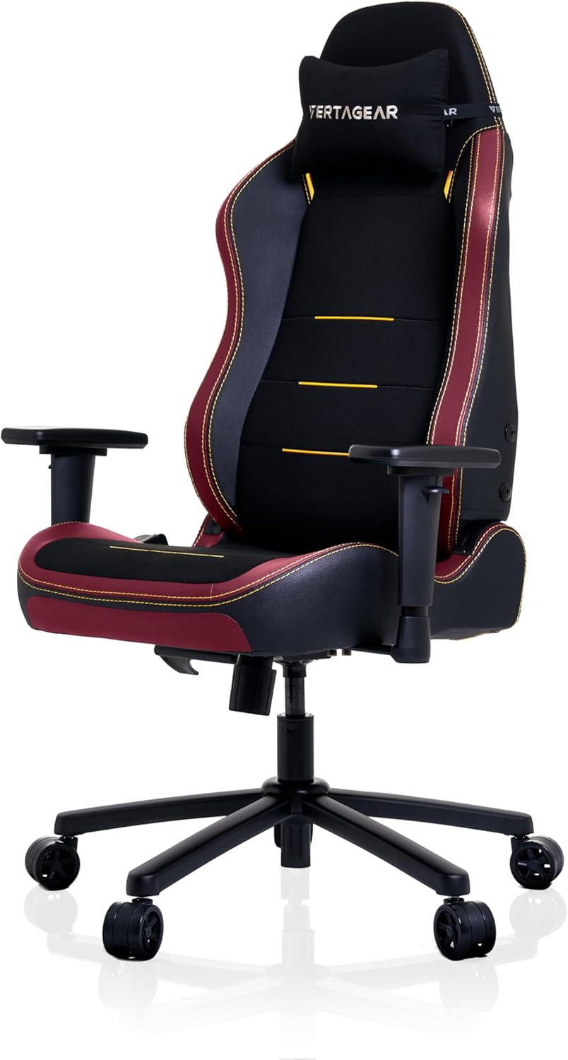 VERTAGEAR SL3800 Ergonomic Gaming Chair Featuring ContourMax Lumbar & VertaAir Seat Systems - Burgundy Red
