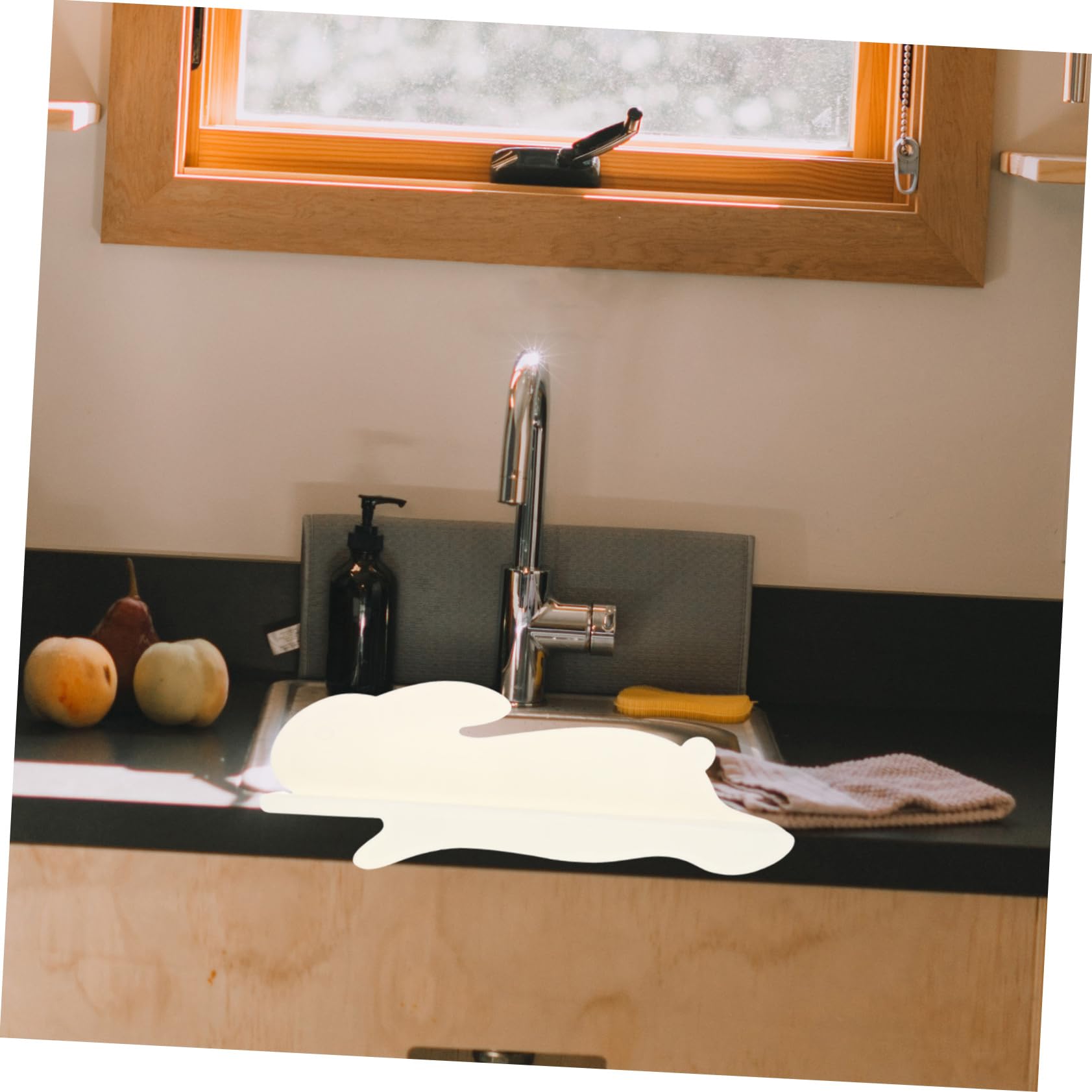DECHOUS Pannello Paraspruzzi in Silicone Bianco per Lavello Cucina