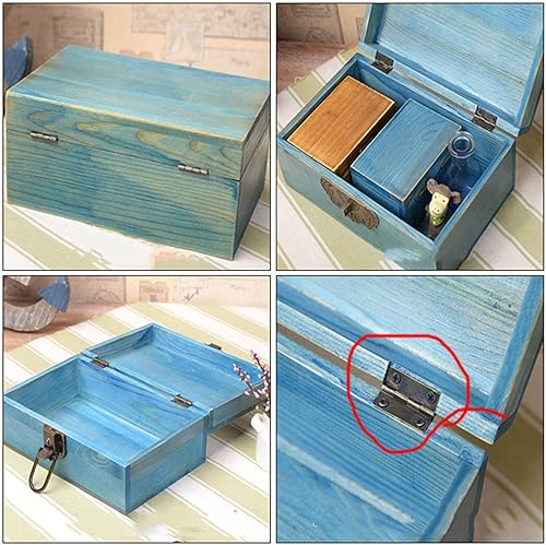 Miniatura 6 de dophee 10 mini bisagras de mariposa, bisagras decorativas para caja de madera, caja de joyería, caja de regalo, caja de vino, armario, pecho, puerta