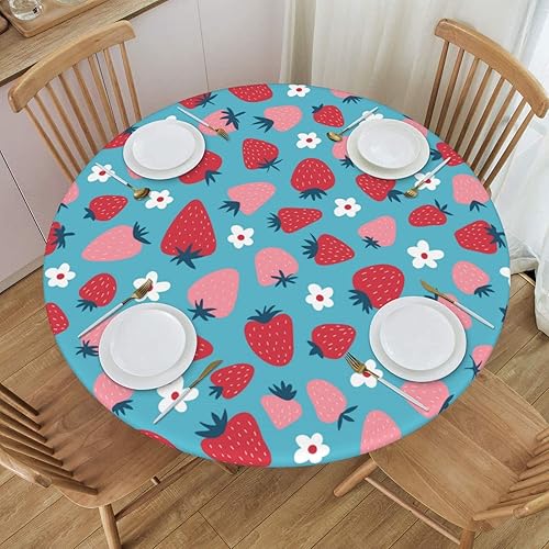 Vista 9 de Famame Beautiful Bloom - Mantel redondo ajustable con borde elástico, impermeable, con borde elástico, para interiores y exteriores, se adapta a
