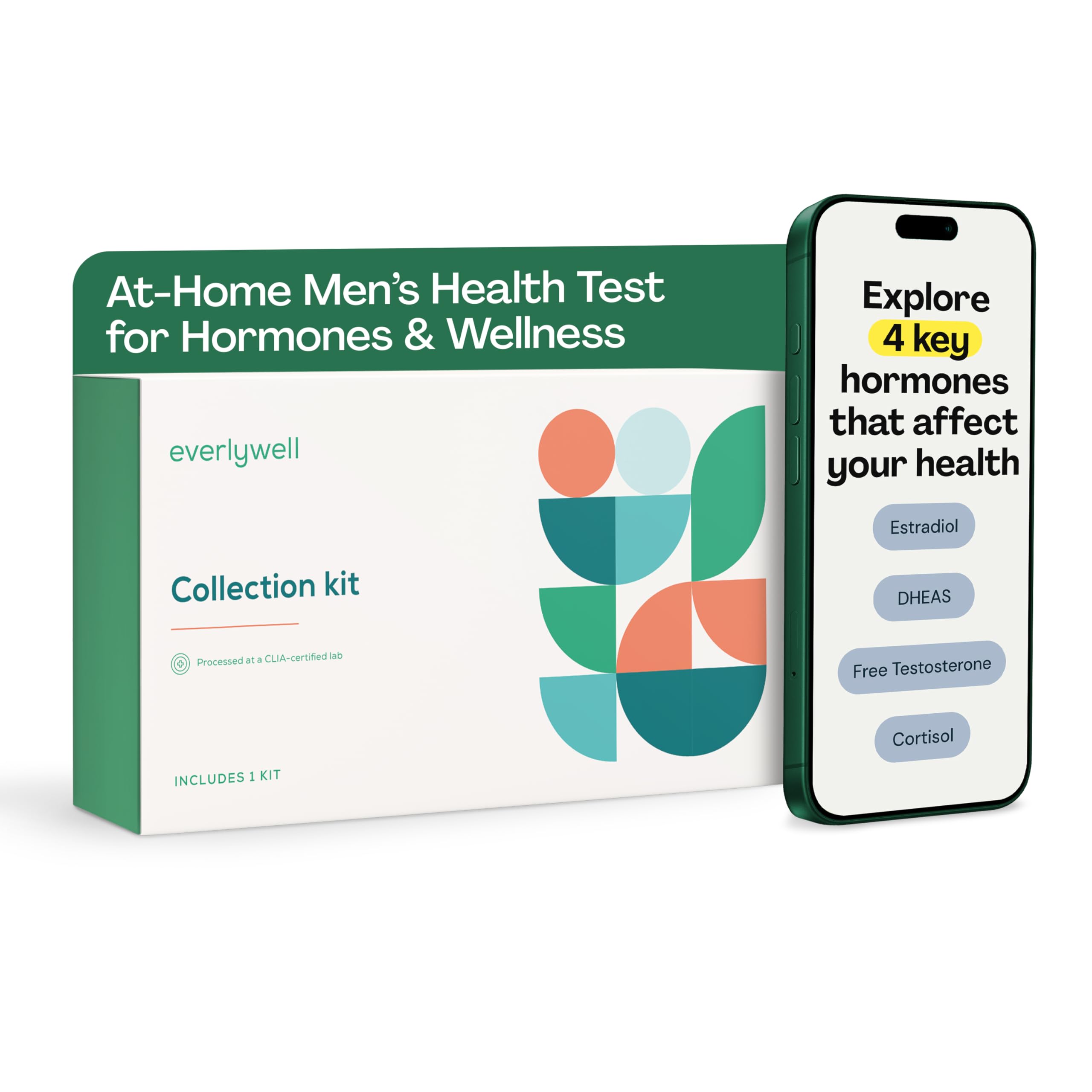 Everlywell Men's Health Test - at-Home Collection Kit - Discreet, Accurate Results from a CLIA-Certified Lab Within Days - Ages 18+