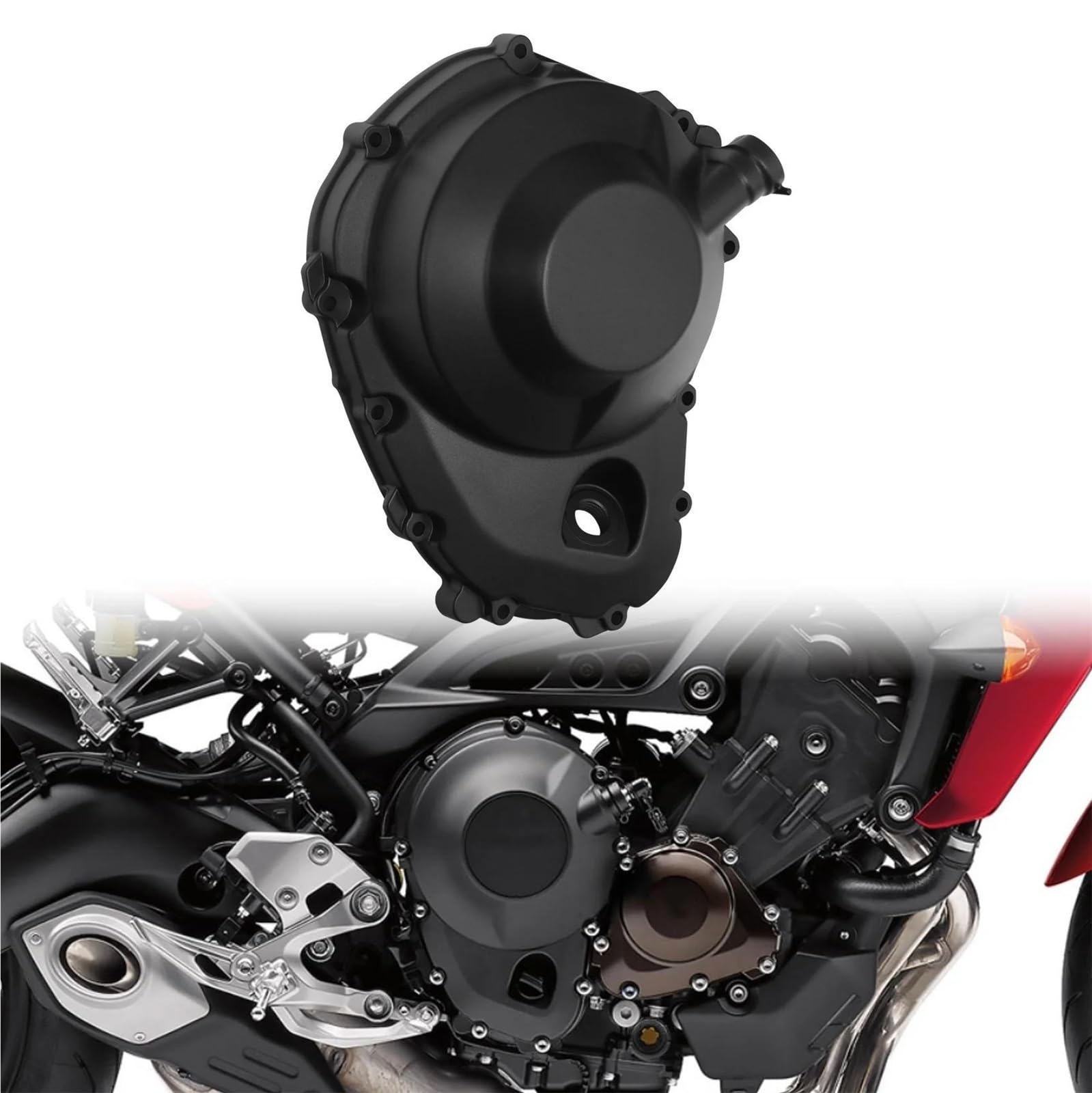 Cubierta Del Motor Tapa Del Estator Cárter Motocicleta Para YAMAHA FZ09 FJ09 XSR900 MT09 FZ-09 FJ-09 XSR 900 MT-09 FZ FJ MT 09 Protector Motor 1RC-15421-01 Tapa De Cárter Para Motocicleta