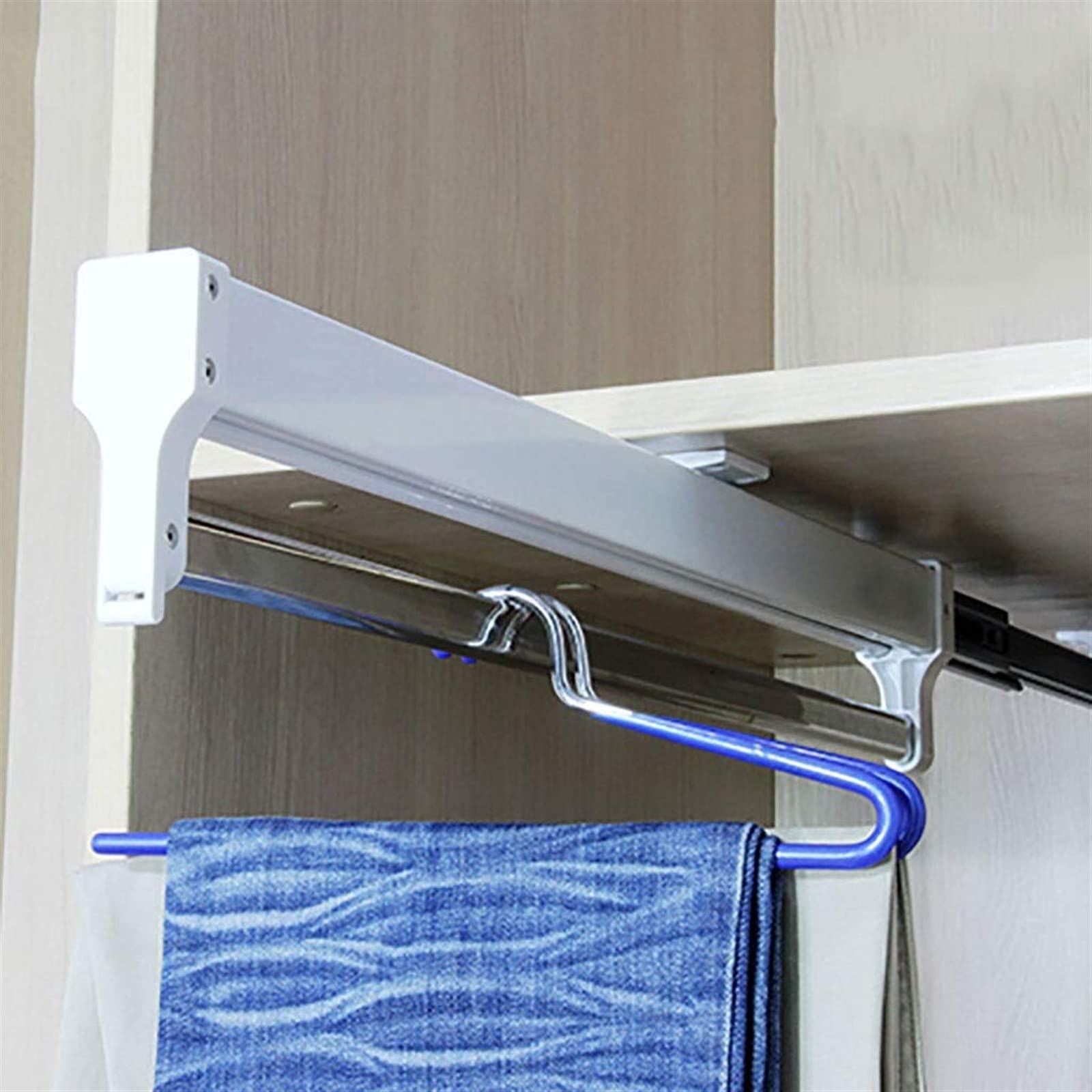 Guardaroba Estraibile Binario - Asta Estensibile Per Guardaroba, Appendiabiti Estraibile, Appendiabiti Per Armadio, Asta Per Armadio Estensibile, Appendiabiti Per Guardaroba Regolabile ( Size : 550MM/