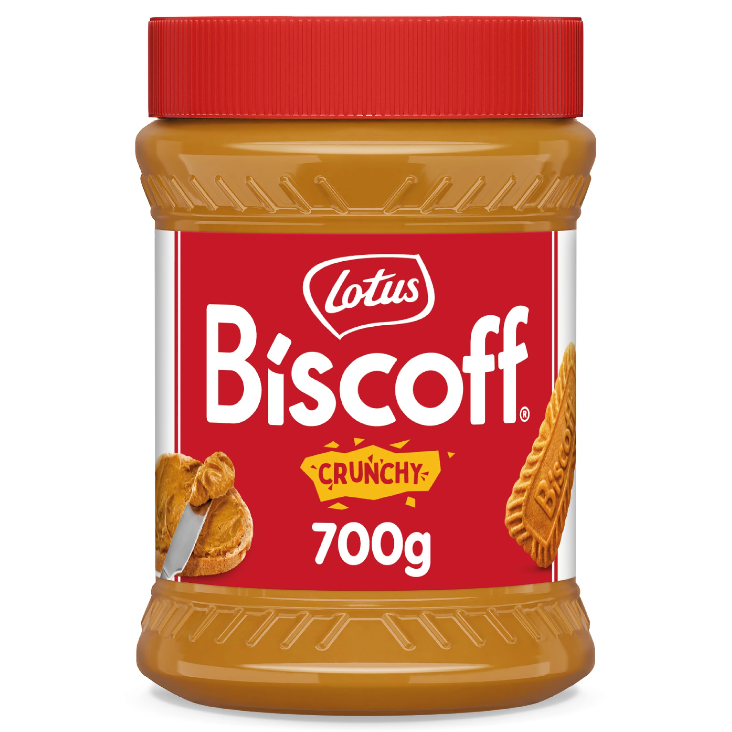 Lotus Biscoff Crunchy spread, Caramelised Biscuit Flavour, 700g, Vegan, Nut Free, No Added Colours or Flavours