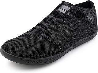 Hitmars Barfußschuhe Herren Damen Barfussschuhe Traillaufschuhe Barfuß Schuhe Zehenschuhe Trail Running Sneaker Trekkingschuhe Fitnessschuhe Unisex Schwarz 4 Größe 45