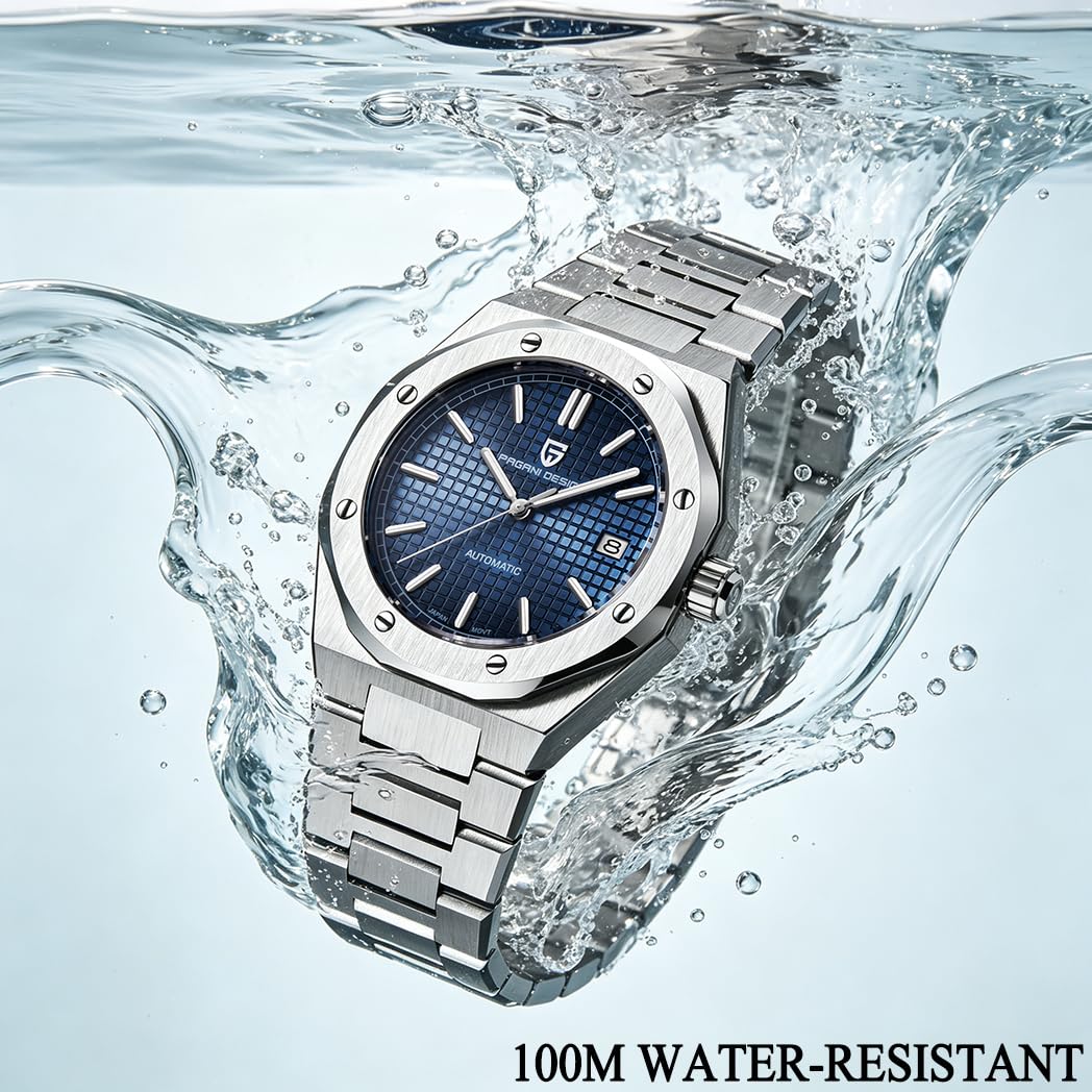 Pagani Design herrenuhr automatik Japanische Miyota Uhrwerk Klassische Edelstahl 40mm Saphirglas 100M Wasserdicht Geschäfts Herrenuhren