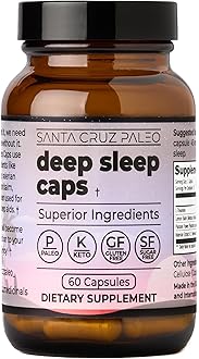 Santa Cruz PaleoL-Theanine Supplement for Relaxation and Sleep Support with Passion Flower, Lemon Balm, Valerian Root, Gluten Free, Keto, Sugar Free, Paleo, 60 Capsules