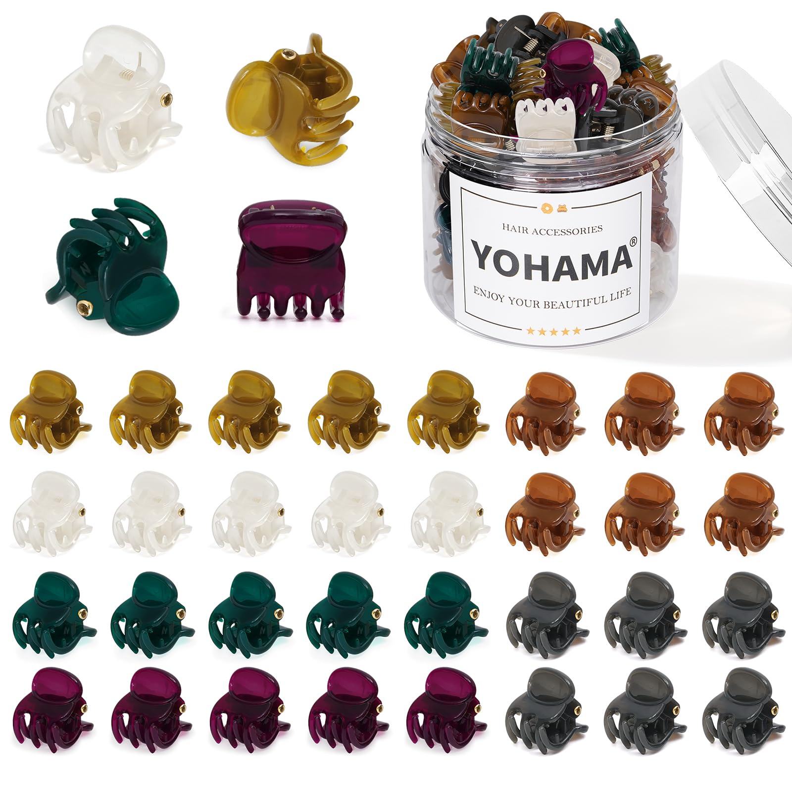 YOHAMA Mini Hair Clips - 36 Pack for Kids & Adults -19