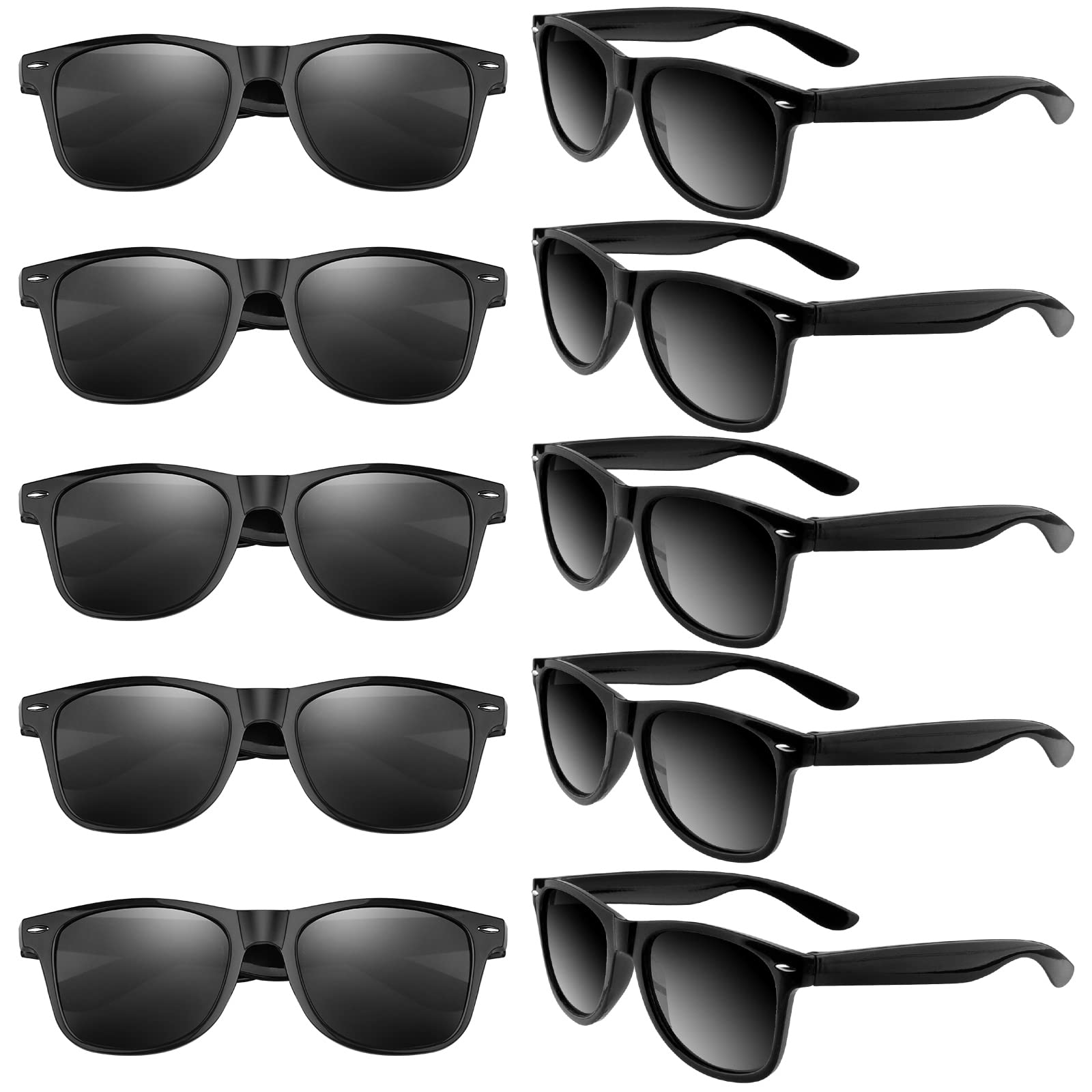 Bouiexye 48 Pack Party Sunglasses Bulk for Birthday Summer Wedding Party Goody Bag Fillers Supplies (Black)
