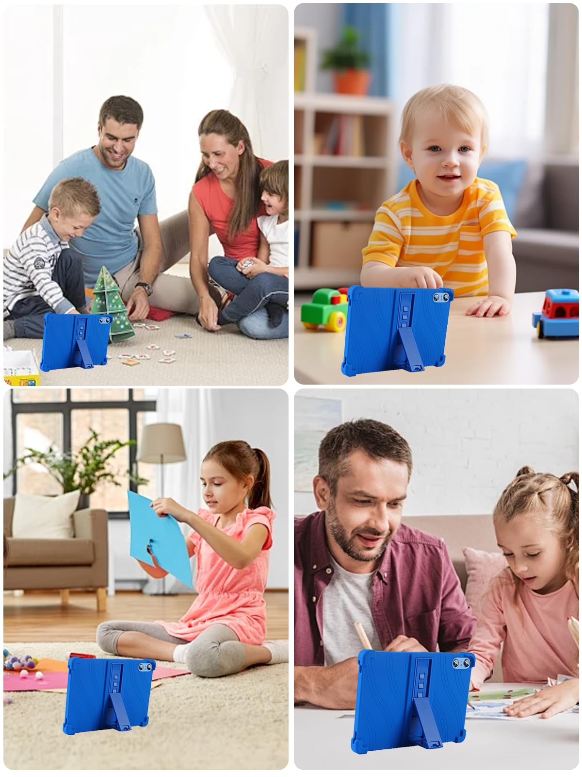 Funda para SKYEGG Tablet K13 10 Pulgadas, yystao Niños Funda de Silicona Suave Compatible con SKYEGG K13, Soporte Ajustable (Azurazul)