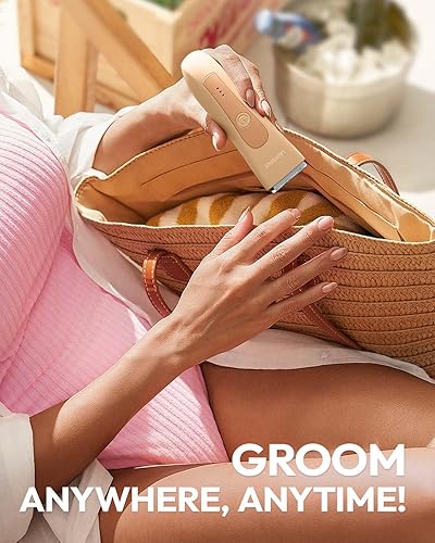 Miniatura 11 de MANSPOT Manscape - Recortadora de pelo púbico para hombres y mujeres, afeitadora eléctrica de bolas, cabezales de cuchilla de cerámica Verde