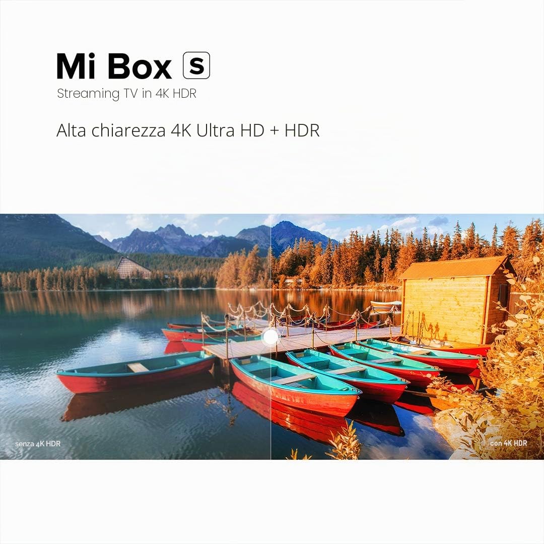 MCorz, Original Xiaomi TV Box S (Versione UE) 4K Ultra HD con Audio Dolby, controllo da remoto con assistente Google, controllo vocale remoto, HDMI 4K HDR, lettore multimediale in streaming