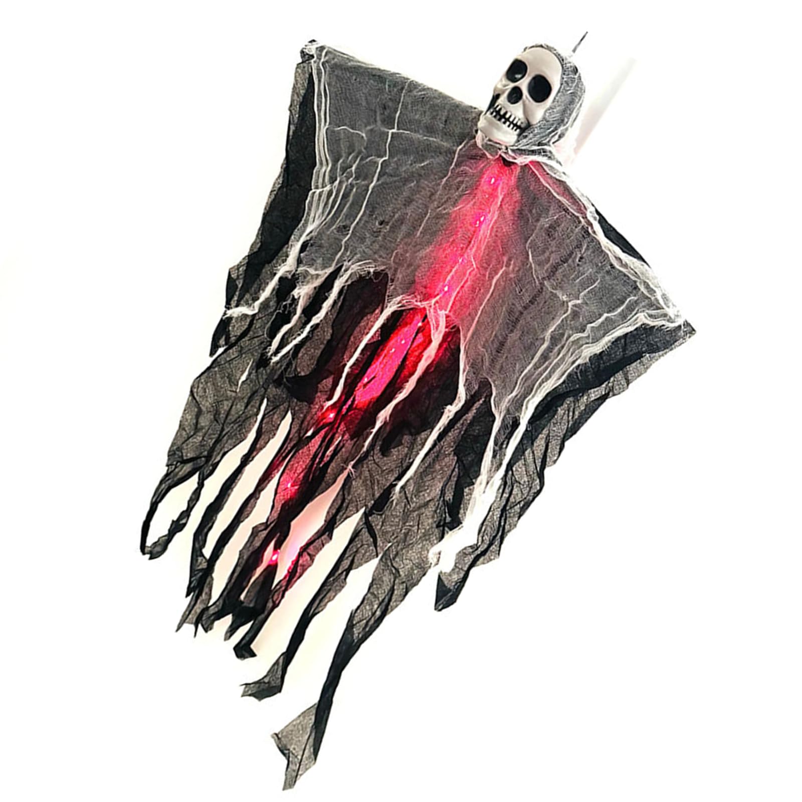 Elnwnnkc Red Halloween Skeleton Specter With Light Skull Specter Ornament Hanging Specters Party Supplies For Holiday Decoration Lighted Skull Ornament