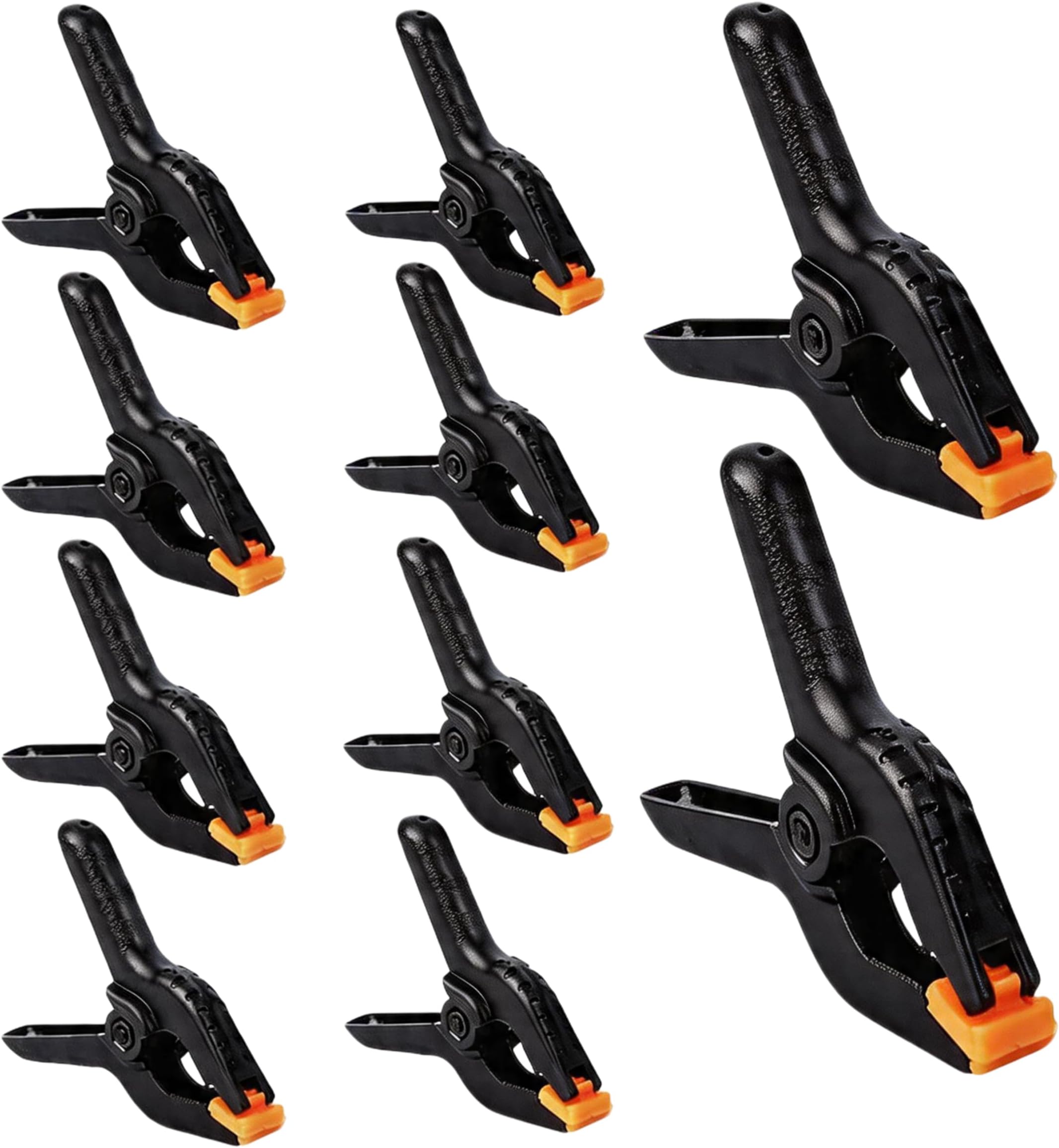 10 Packs of 3.4 inch Professional Plastic Small Spring Clamps Heavy Duty for Crafts or Plastic Clips and Backdrop Clips Clamps for Backdrop Stand,Photography, Home Improvement and so on