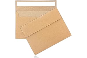 50 Bulk A4 Kraft Paper 4x6 Greeting Card Mailing Envelope Pack