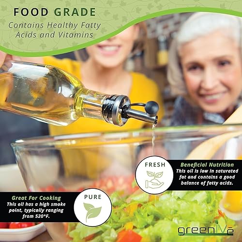 Vista 16 de GreenIVe Aceite de aguacate cultivado naturalmente 100% puro y natural sin aditivos, limpio, prensado en frío, sin OMG, vegano: para cocinar, freír