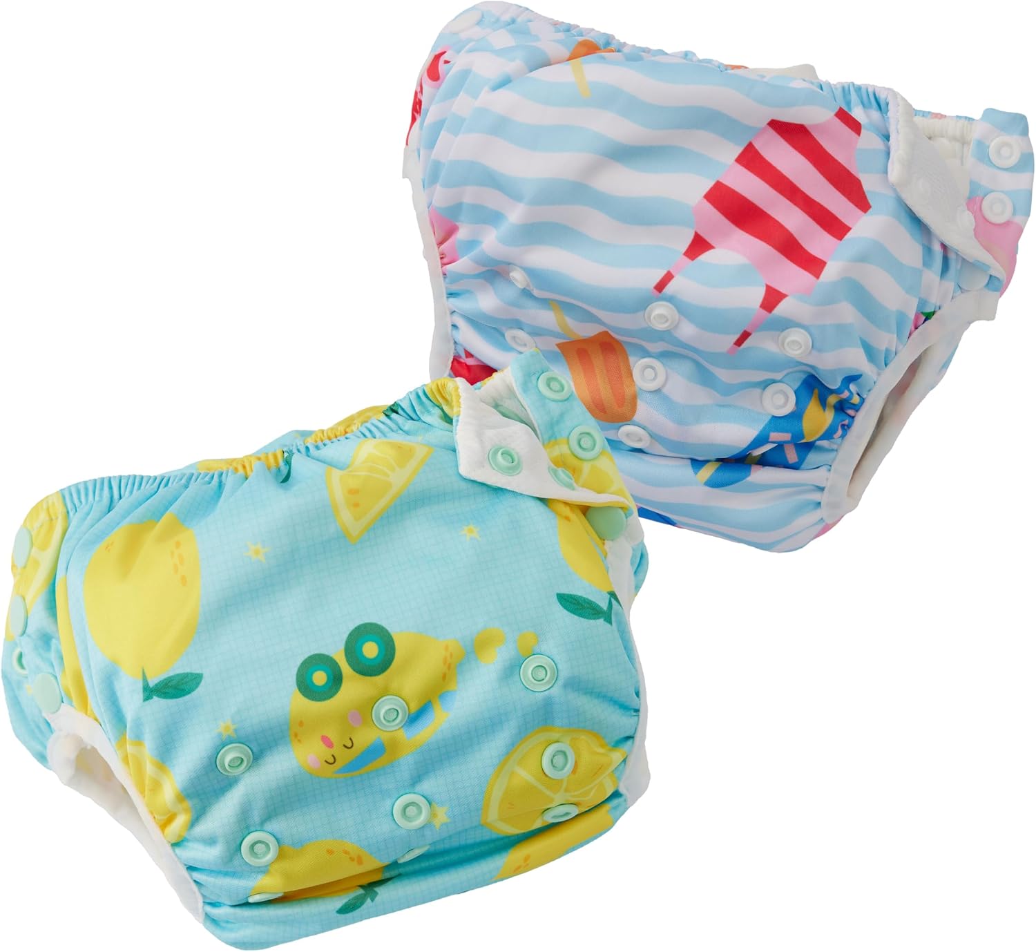 Reusable Swim Diaper (2-Pack) - Adjustable Waterproof Baby Swim Diaper, Fits 11-33lbs, 360° Snug Fit & Leakproof, Breathable & Soft for Swimming Lessons, Pool Activities and More