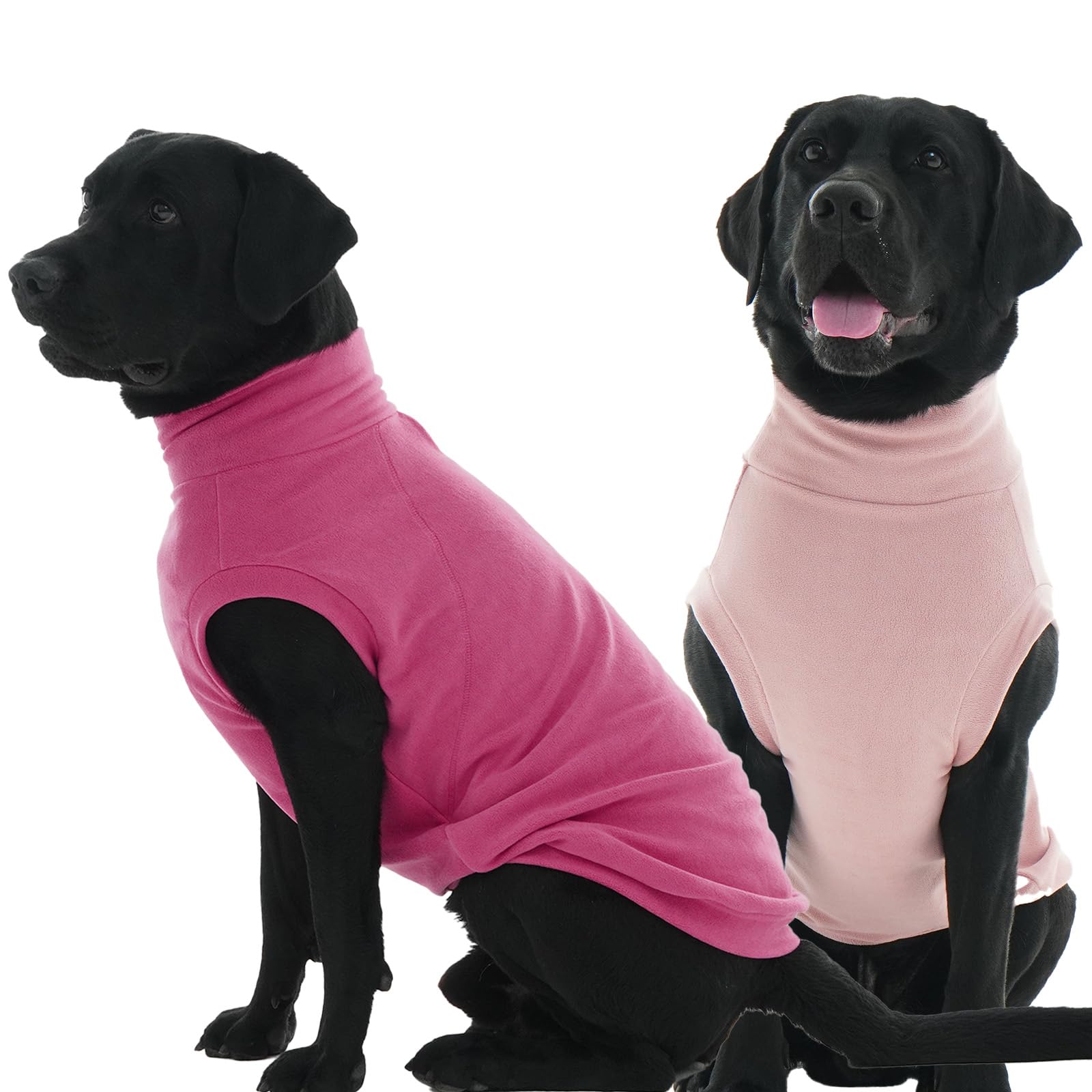 Hundepullover, Winter-Fleece-Sweatshirt, dehnbare Weste, Pullover für Hunde, Kleidung, warmer Haustier-Pyjama, Weihnachten, für Meidum und große Hunde, 2 Stück