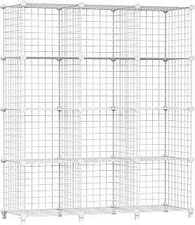 FUNLAX Wire Cube Storage  Metal Grids Storage  Modular Shelving Organizer  DIY C - Compare price