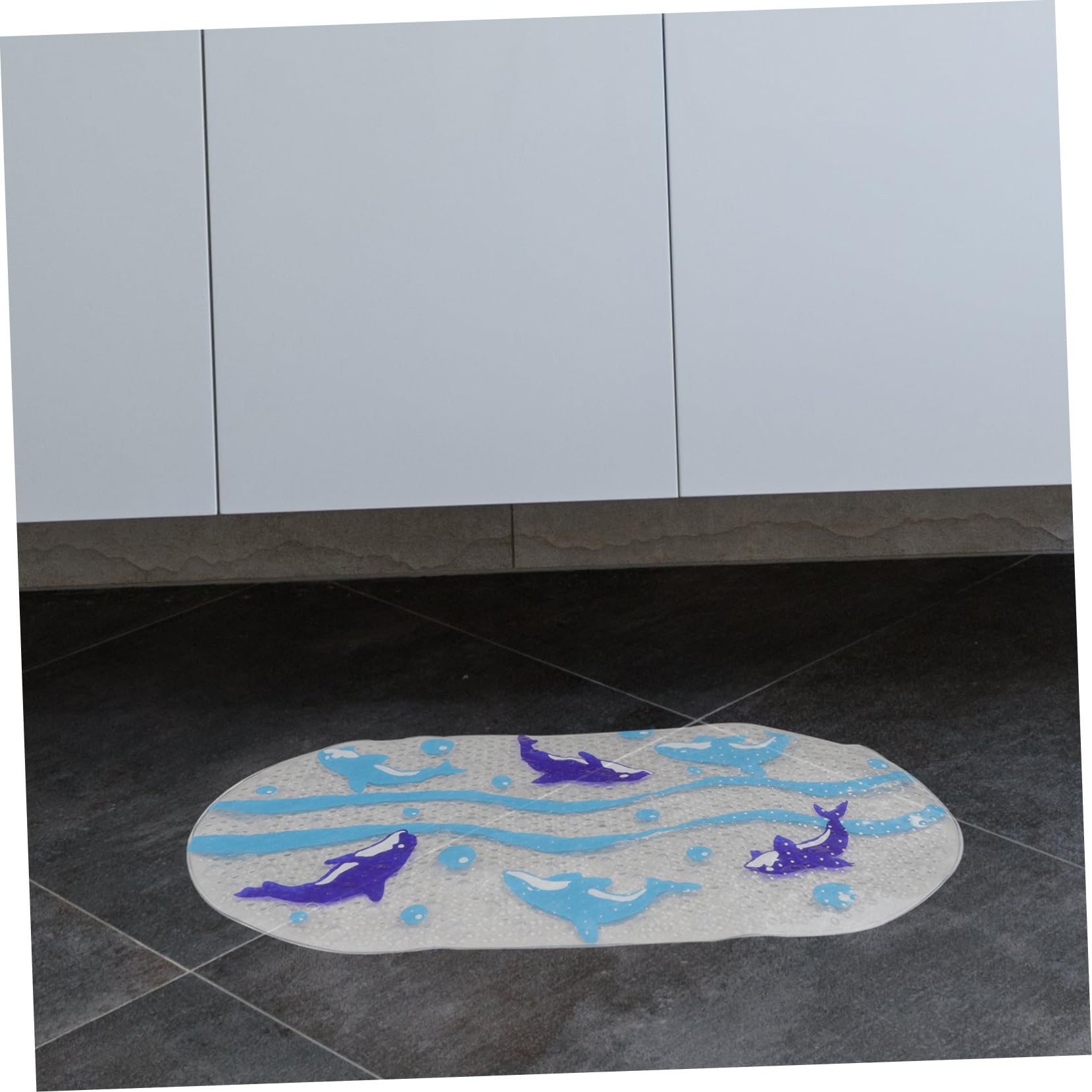 SOLUSTRE Tappetino per Vasca da Bagno Antiscivolo Tappetino da Bagno in Pvc con Design Motivo Cartoon Sicuro e Durevole