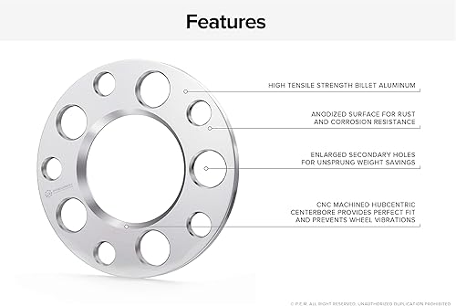 Miniatura 2 de StanceMagic - Espaciadores de rueda centrales de 0.197 in 5x114.3 (diámetro de 2.642 in) compatibles con Hyundai Genesis Tiburon Veloster, Kia
