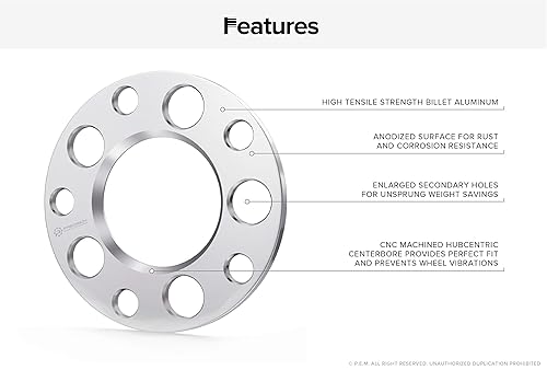 Miniatura 2 de StanceMagic - Espaciadores de rueda centrales de 0.197 in 5x114.3 (diámetro de 2.642 in) compatibles con Hyundai Genesis Tiburon Veloster, Kia