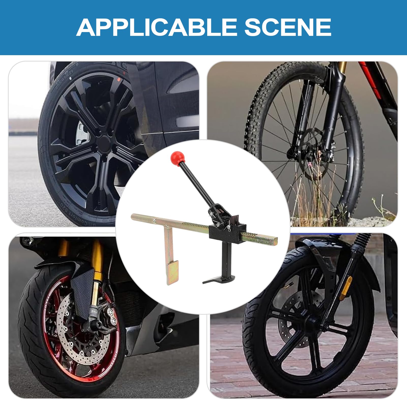 Smontagomme Attrezzo Portatile Manuale per Smontare Gomme e Montare Ruote | Attrezzo Manuale Rimozione Gomme Per Auto Scooter Atv Moto