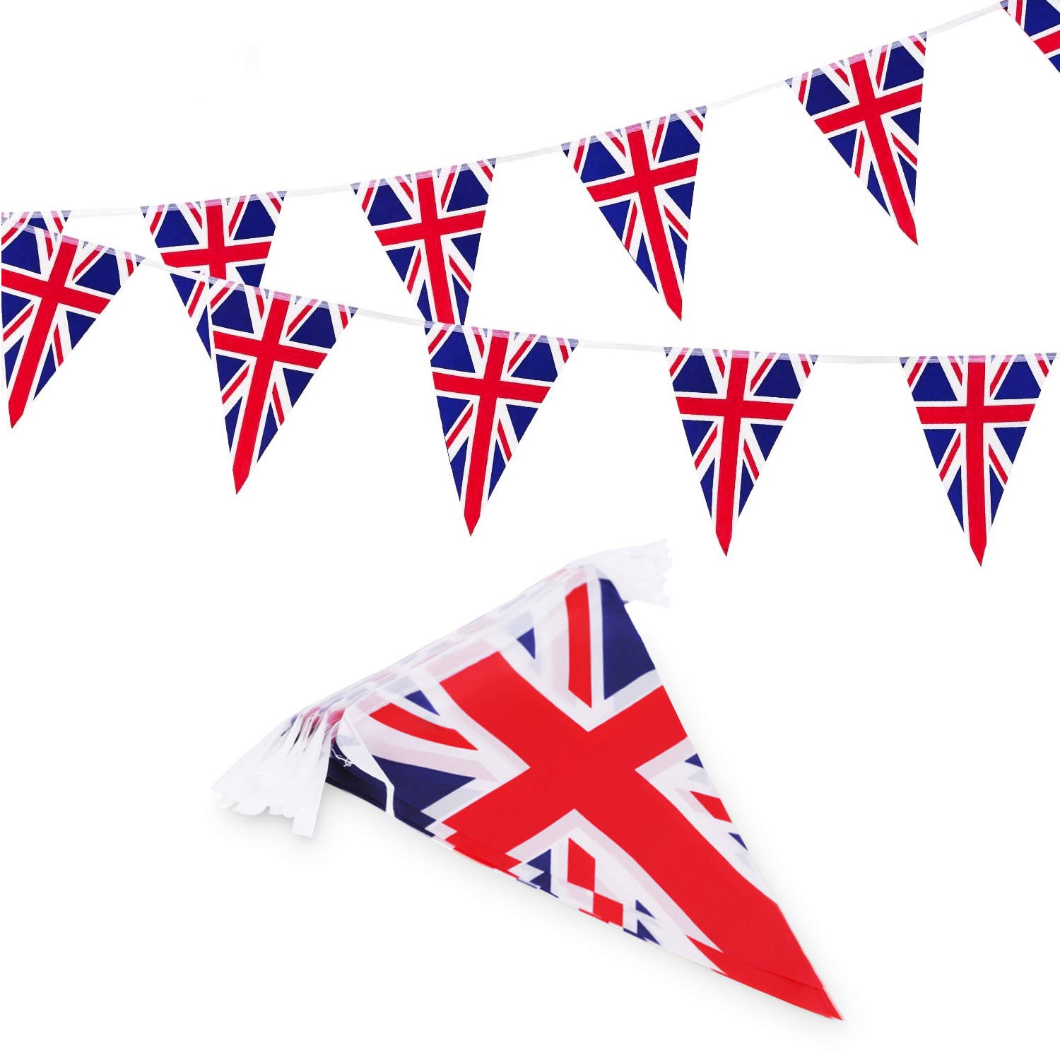 Buy Fabric Union Jack Bunting 8m/26ft Long with 25 s,Union Jack