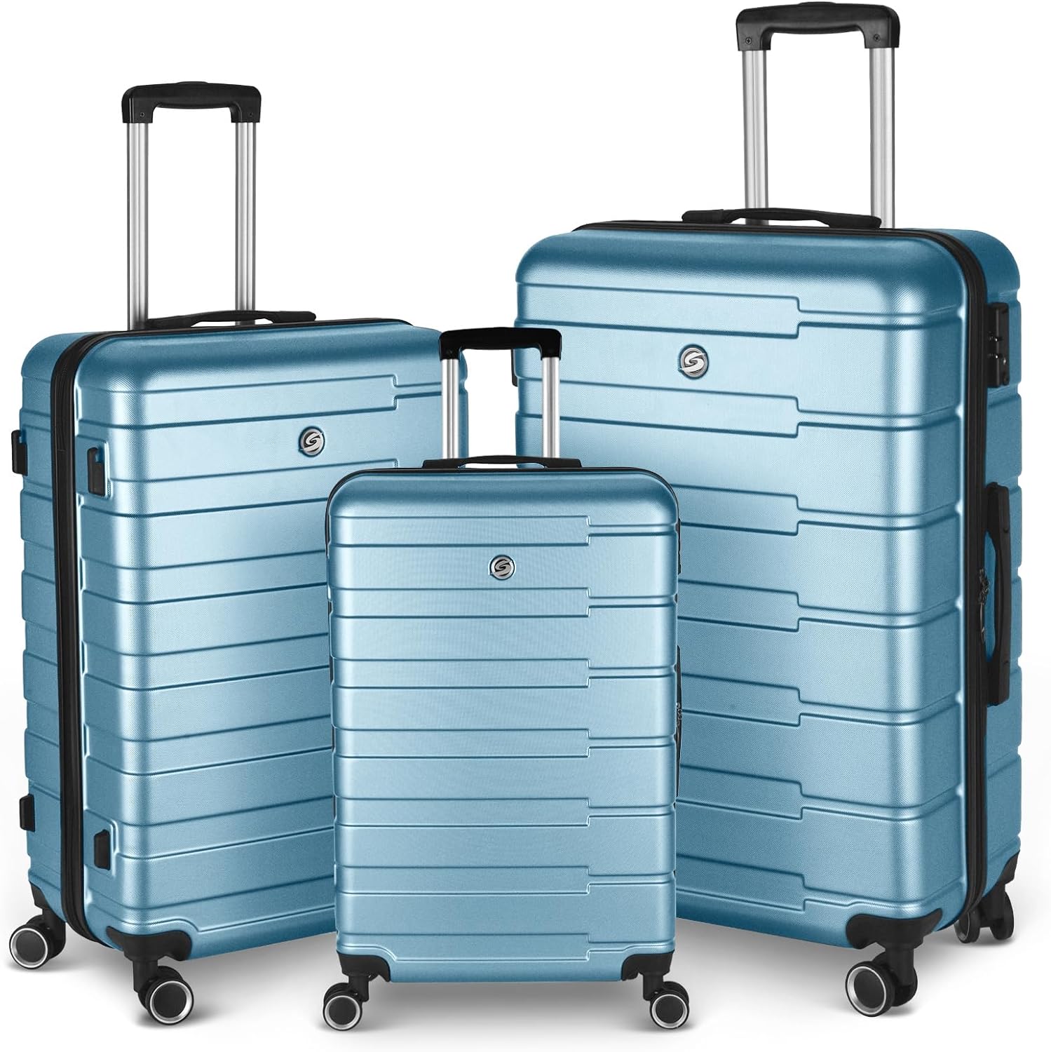 HOUAGI Luggage Suitcase 3 Piece Sets Hardside Lightweight