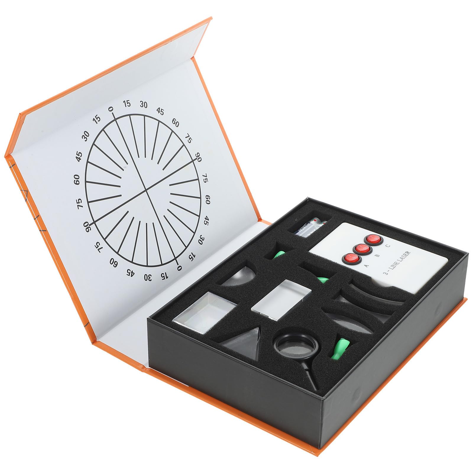 Kit D’expérimentation Optique Physique 17 Pièces en Plastique et Verre Couleur Aléatoire | Prisme, Lentille Convexe et Miroir Concave, pour Apprentissage Scientifique des Garçon et Filles, Réglage Couleur Aléatoire