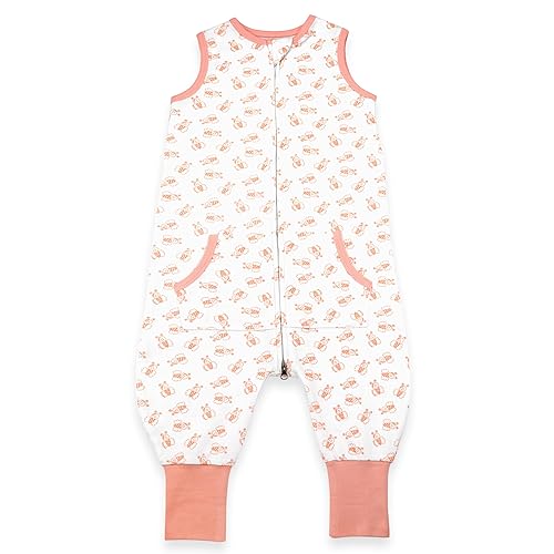 Sacos de dormir para niños de 12 a 24 meses, 1 paquete de manta para bebé con pies, sacos de dormir transpirables sin mangas para bebés niños y niñas
