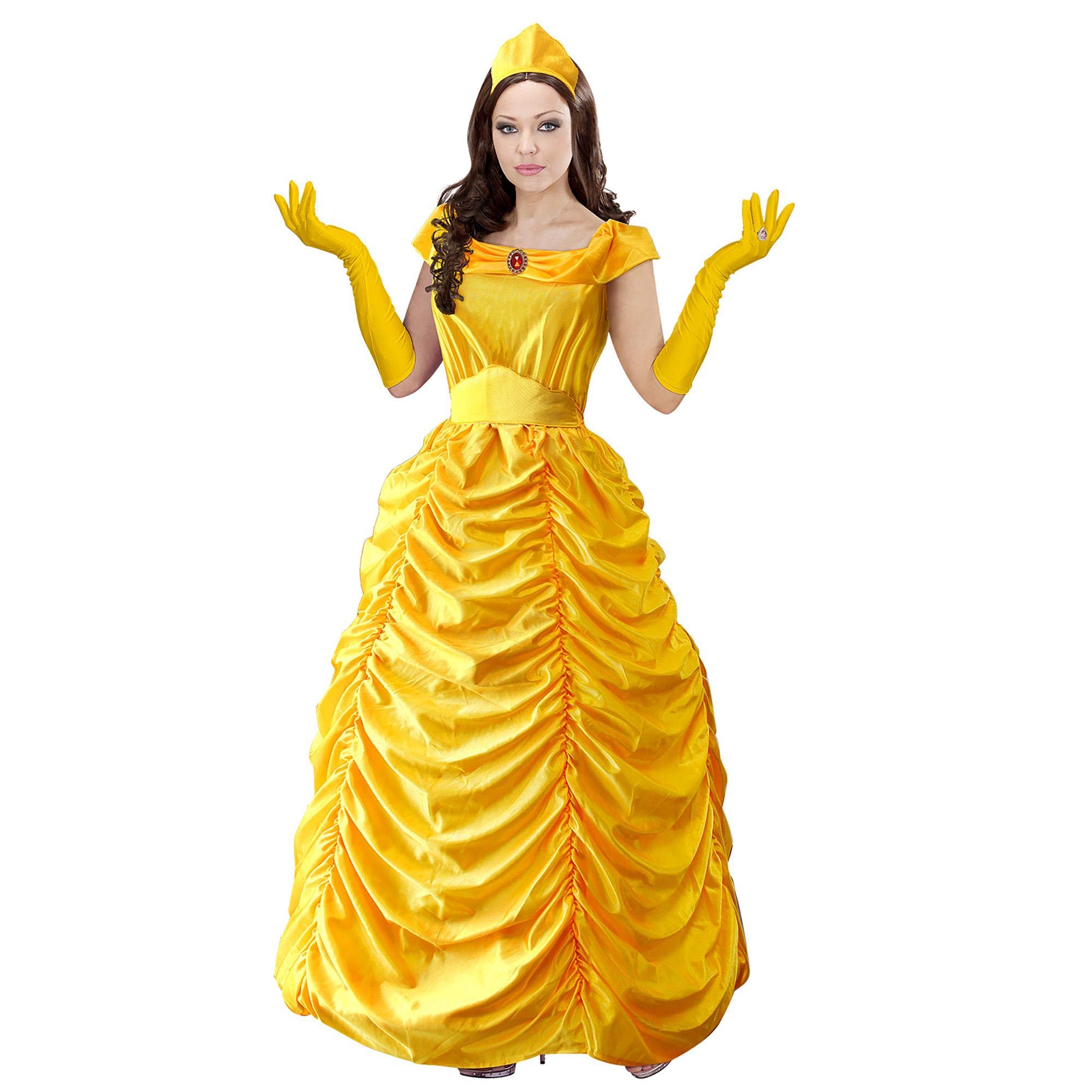 WIDMANN - Beauty Queen Costume, Dress with Petticoat, Belt, Headpiece, Princess, Theme Party, Carnival, L