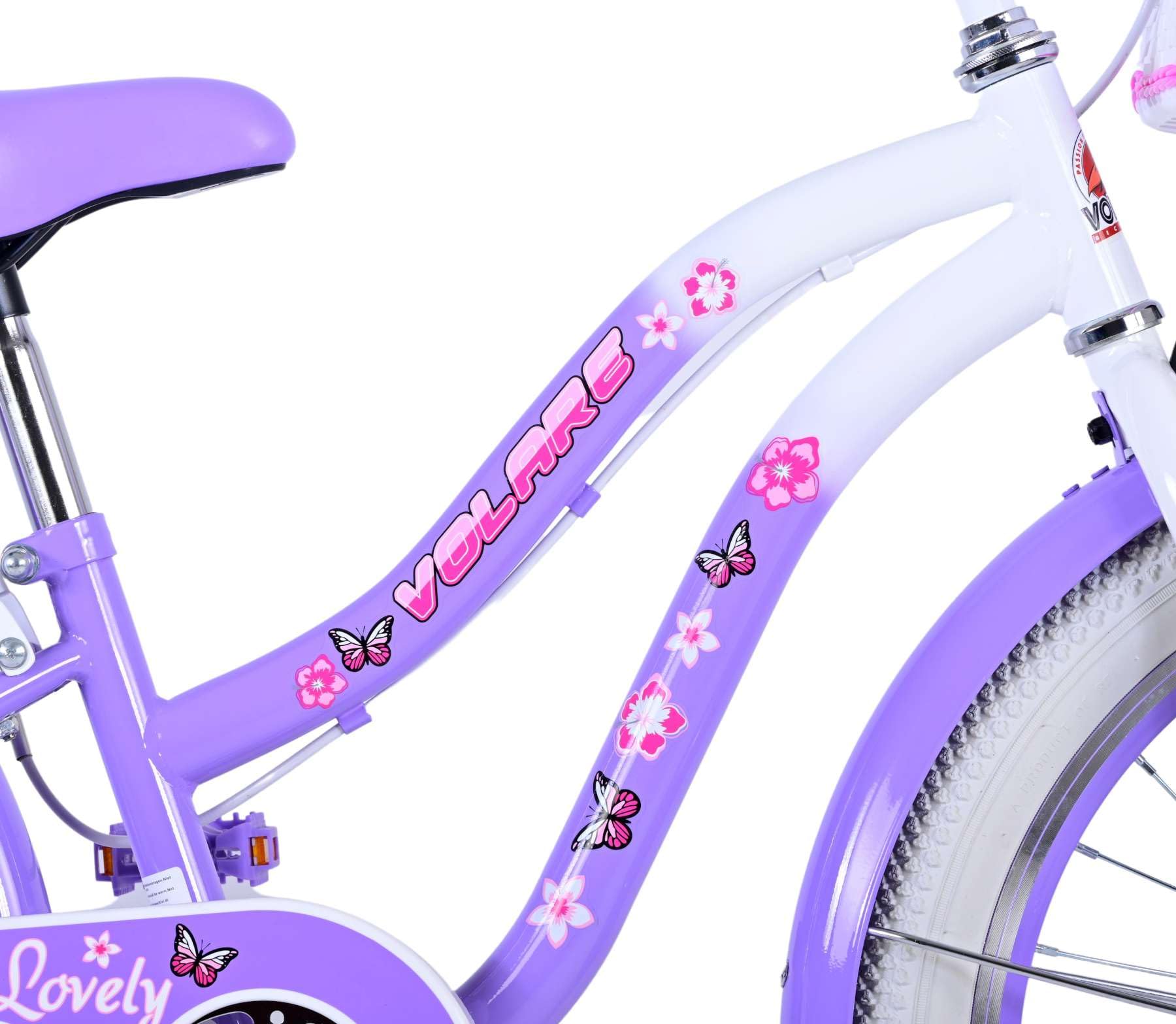 Lovely Fuxia Vélo pour Fille de 6 à 8 Ans 20 Pouces avec Panier et Porte-Bagages