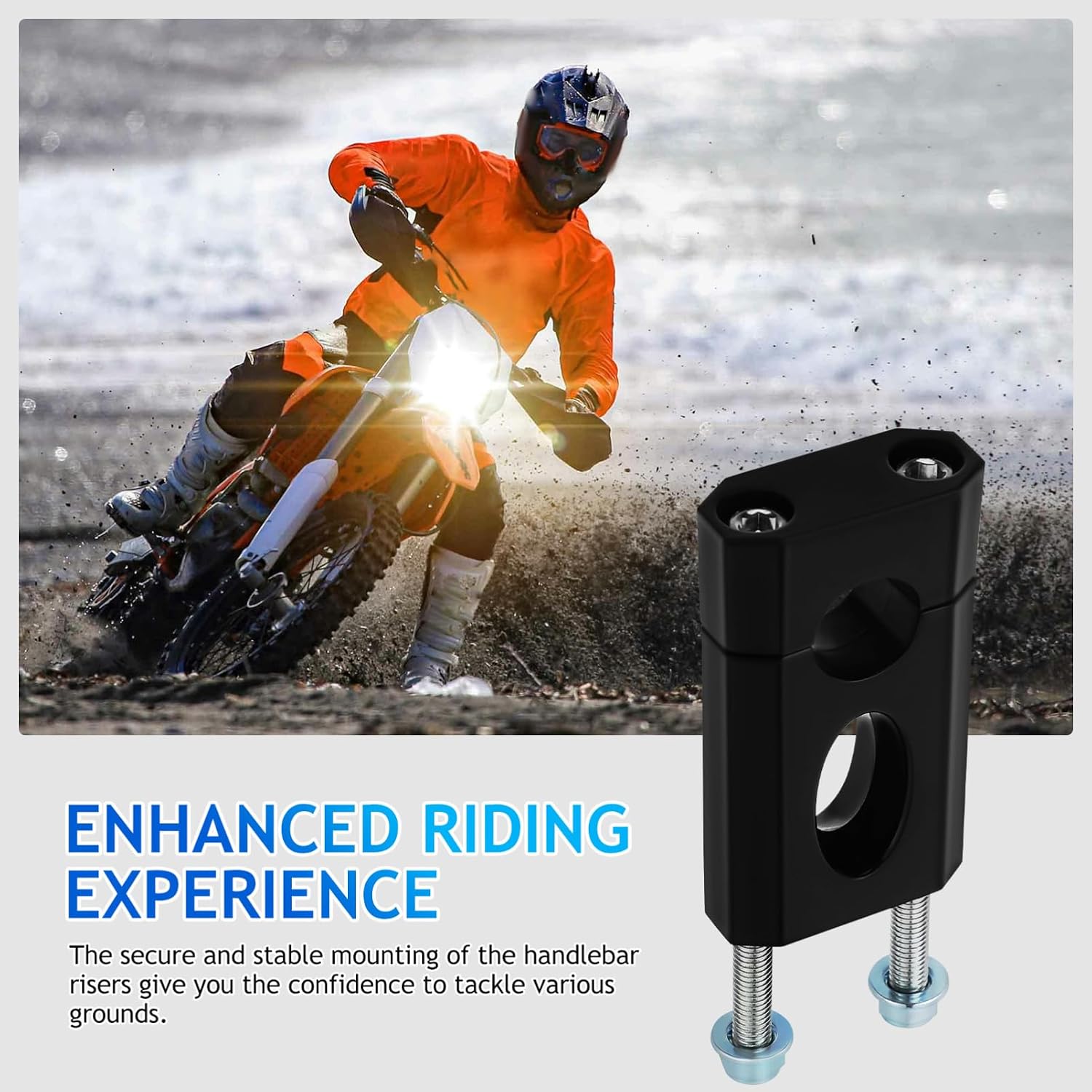 ULTECHNOVO 3pairs Handlebar Risers for Dirt Compatible Motorcycles Ergonomic for Improved Riding Position Easy Installation Construction