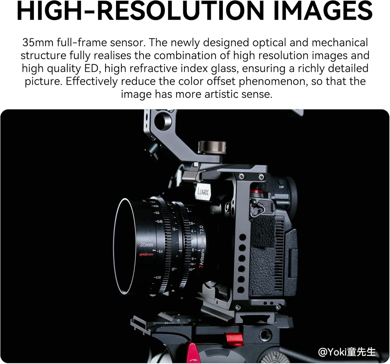 7artisans 35mm T2.0 Large Aperture Full Frame Cine Lens Compatible for Canon R Mount, Manual Focus Low Distortion Cinema Lens Mirrorless Cameras for Canon R RP R5 R6,Black