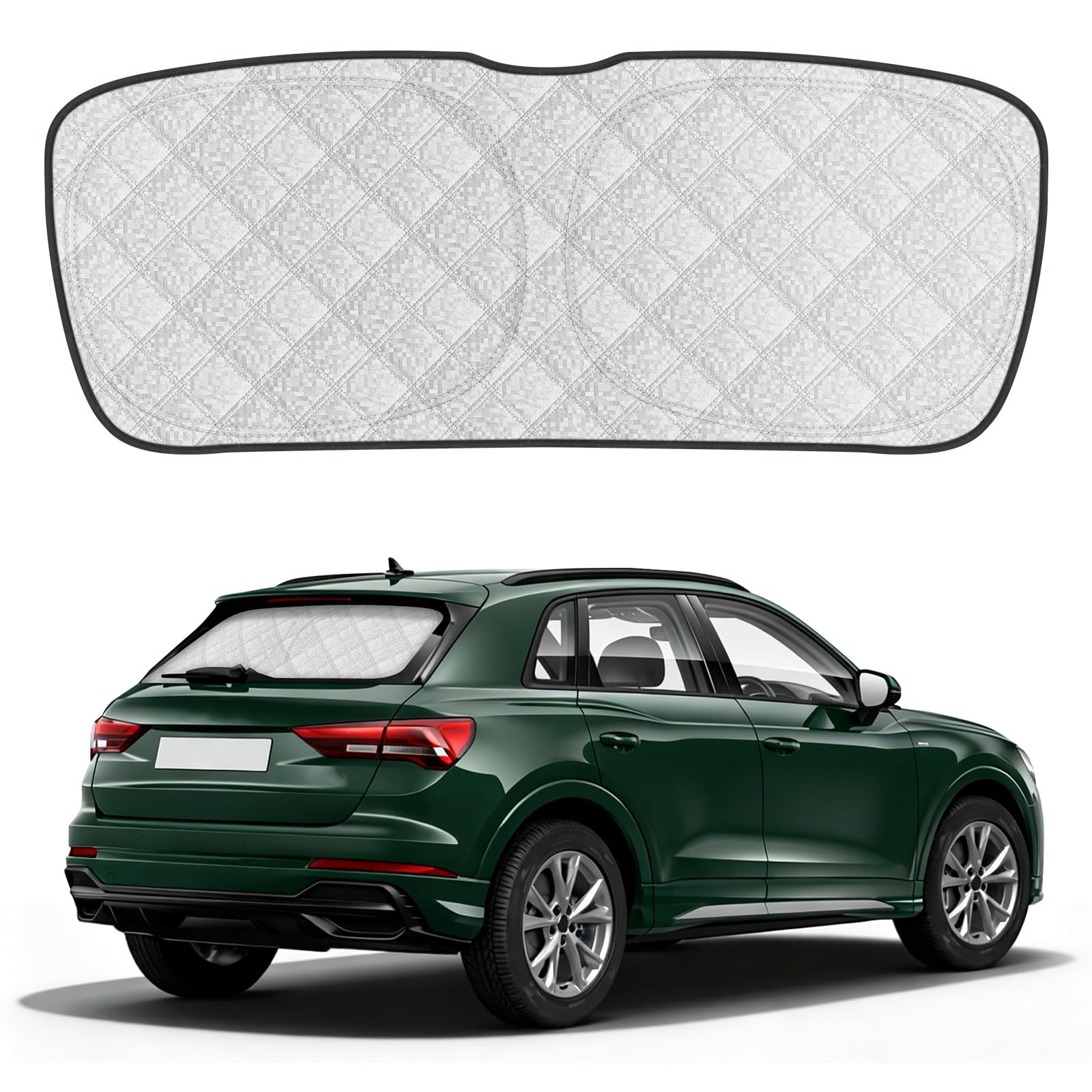 Heckscheibensonnenschutz Auto Heckscheibe Ersatz für Audi Q3 F3 2019-2025, Heckscheibenschutz Sonnenschutz, Faltbar Sonnenschirm Auto UV Reflektierender Privatsphäre