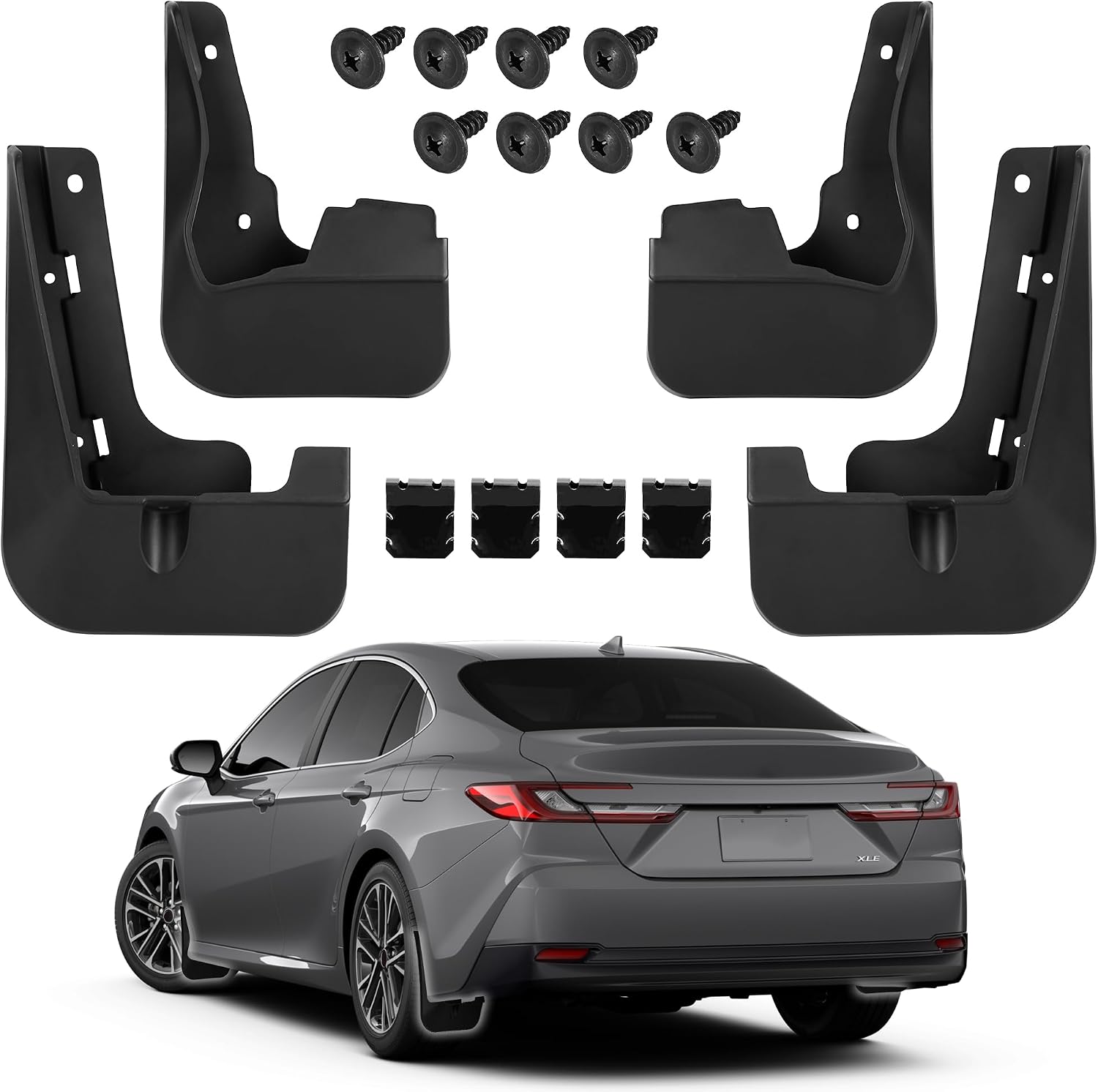 Mud Flaps Splash Guards for Toyota Camry LE XLE 2024 2025 2026(not fit SE XSE) All Weather Fender Guard Protect Against Mud and Rocks Protect Car's Paint, Toyota Accessories (4-Pack)