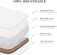 Vista 4 de ANGELBLISS Cuna para bebé, cama de noche, fácil de plegar con colchón transpirable y lavable, cuna portátil ajustable de 6 niveles para dormir
