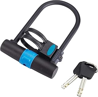 BBB Cycling Fahrradschloss mit Schlüssel und mit Halterung Vorhängeschloss 250 mm x 170 mm U-Vault BBL-28, schwarz