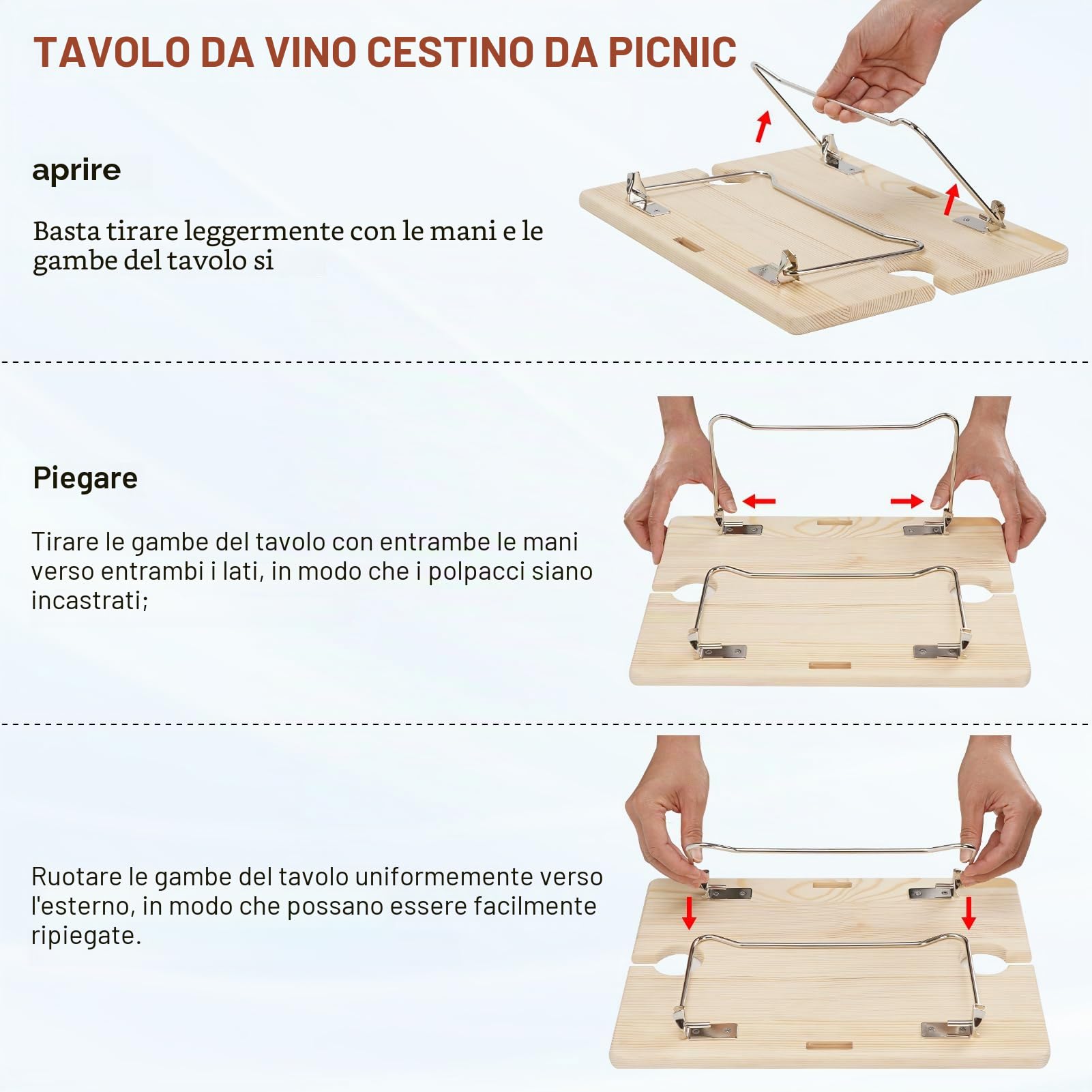 Set cestino da picnic con mini tavolo pieghevole e set di posate, cestino da picnic per 2 persone con borse termiche, cestino intrecciato con manico, cestino da picnic in vimini set regalo per picnic