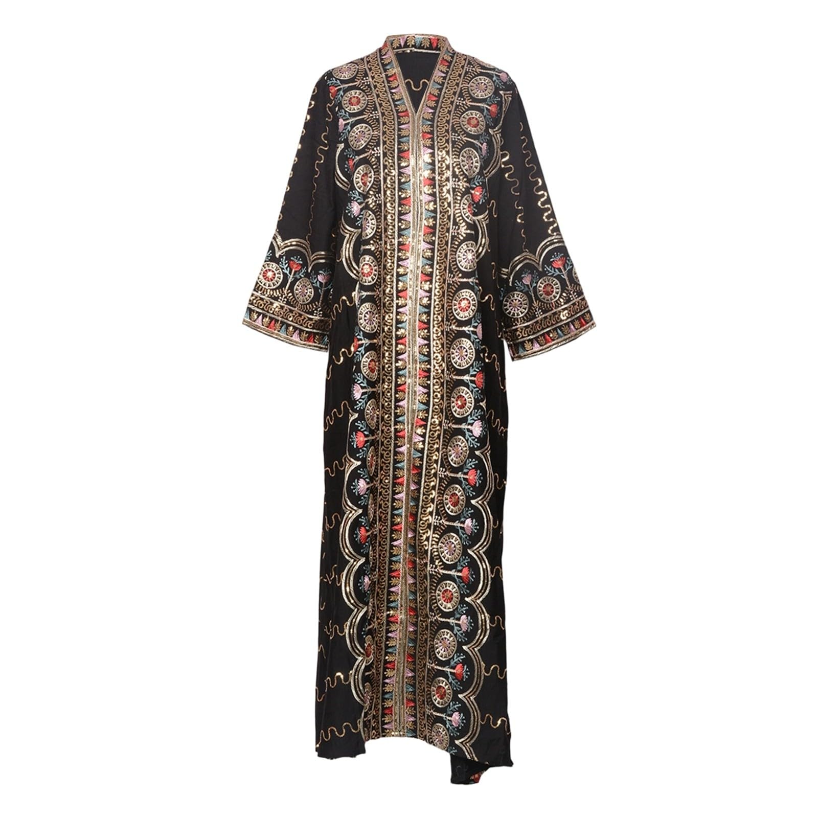 Generisch Damen Strandkleid Lose Kaftan Kleid Lange Bikini Cover Ups Sommer Maxikleid Boho Strandponcho Beach Maxi Dresses Sommerkleider Beachwear Langes Nachthemd Nachtwäsche