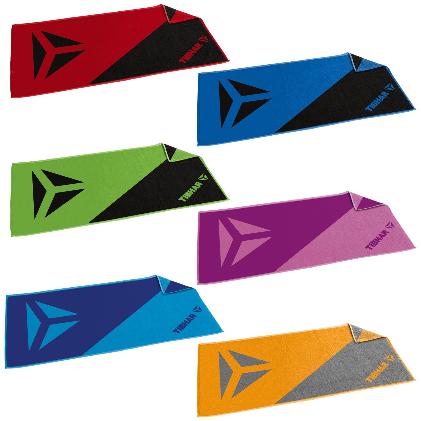 Tibhar Black-Blue Smash Pro Table Tennis Hand Towel 50 X 100 Cm 100% Cotton Black / Blue