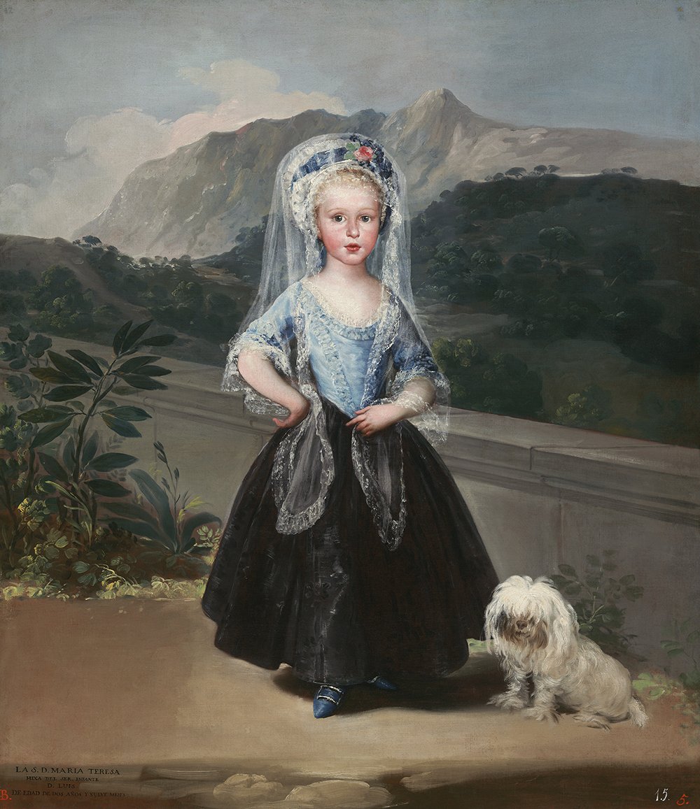 Francisco de Goya Girl with Dog cadre noir pour sublimer la déco de votre salon