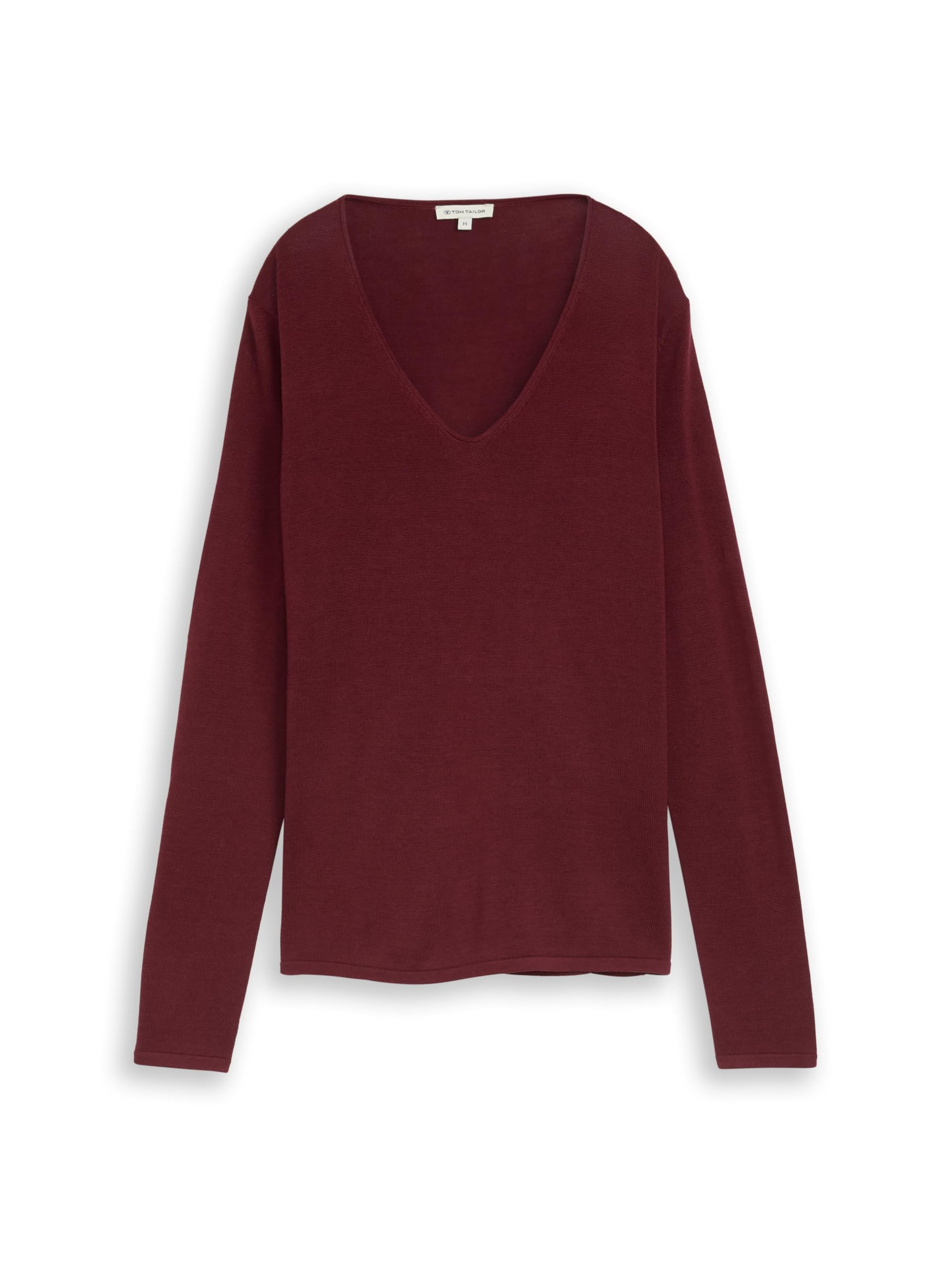 Tom Tailor Damen Strickpullover mit V-Ausschnitt