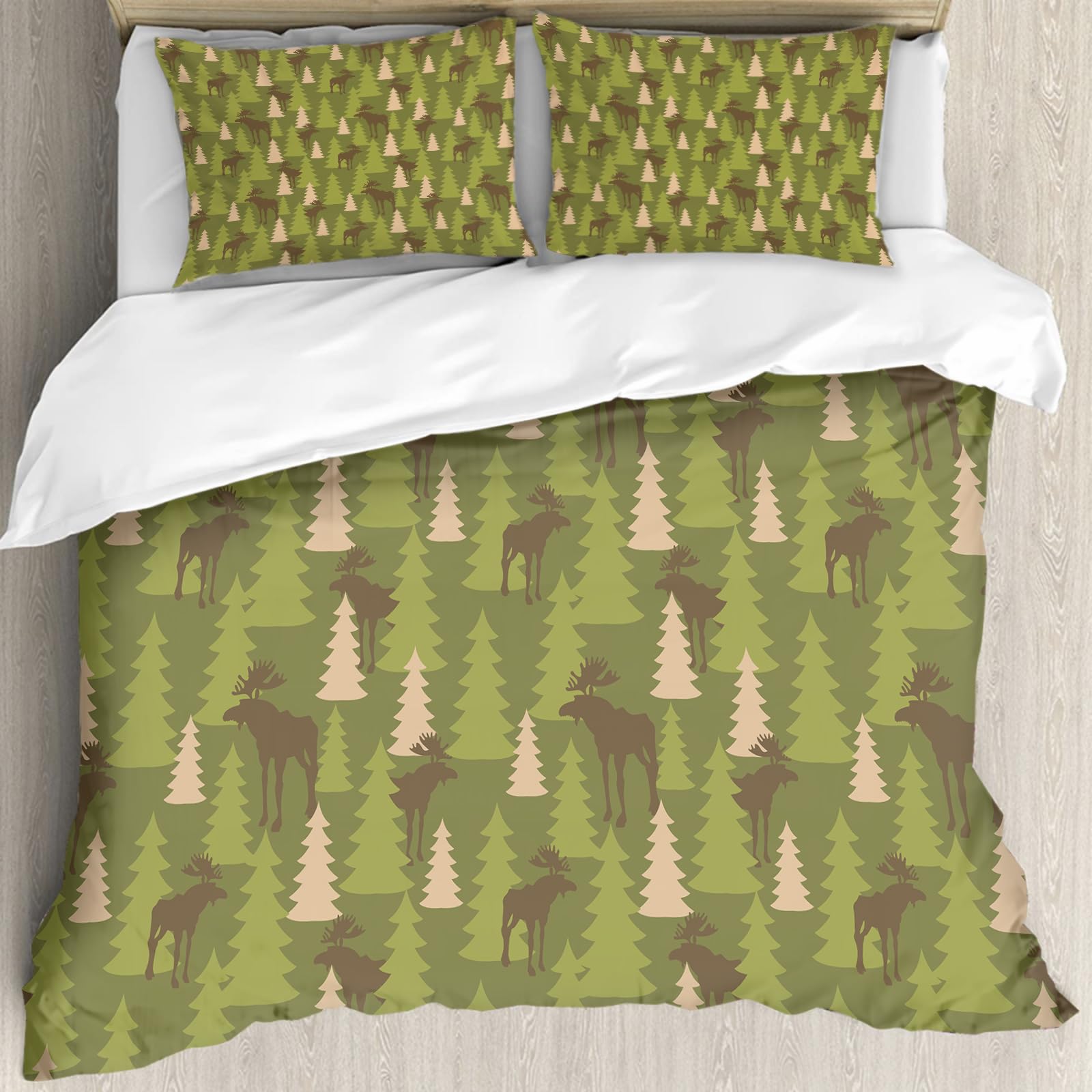 Housse de couette anti-allergique 228x264 cm motif cerf de la forêt