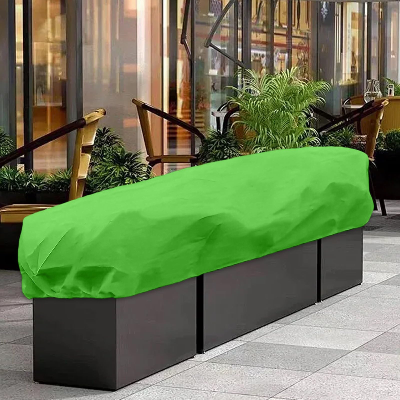 Copertura per piante in tessuto non tessuto verde rettangolare protezione invernale per giardino, patio, balcone, tessuto traspirante, confezione da 2
