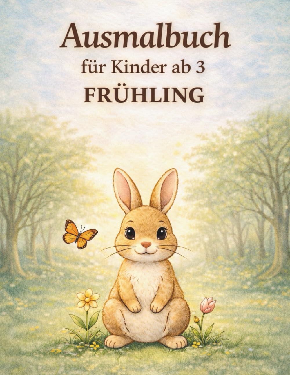 Ausmalbuch für Kinder ab 3 - Frühling: Ruhige Motive für Kinder von 3 - 6 Jahren