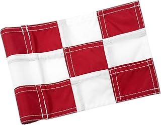 KINGTOP Checkered Golf Flag All 8x6 Inch – 420D Nylon, Tube Inserted – Mini Practice Putting ...